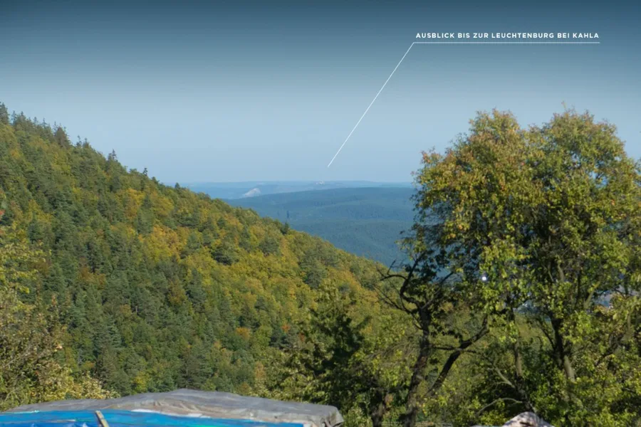 Ausblick bis zur Leuchtenburg bei Kahla